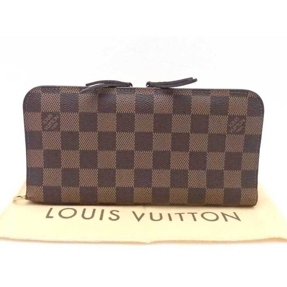 Louis Vuitton Bi fold long wallet Damier Ebene Brown canvas Brown